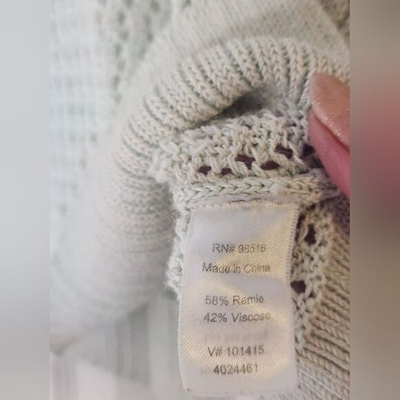 Unbranded L Snow White Knit Longsleeves RAMIE Blend Women’s Sweater - Picture 2 of 7